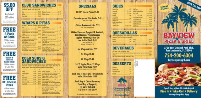 Bayview Pizza & Grill Menu - Outside