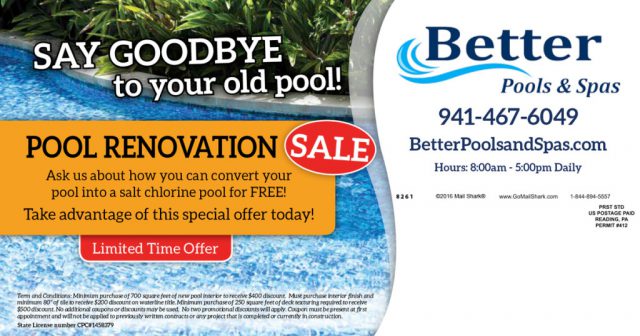 Better Pools & Spas Postcard