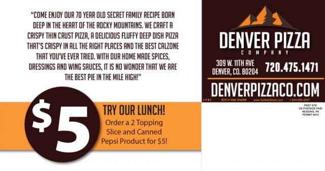 Denver Pizza Co Postcard