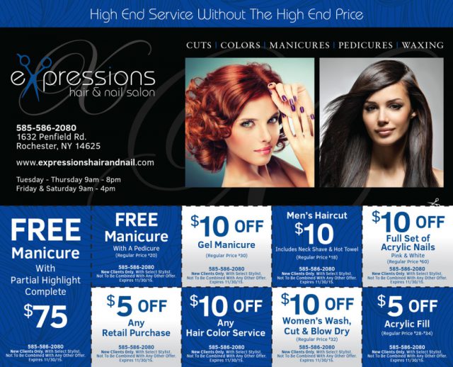 Expressions Hair & Nail Salon Postcard