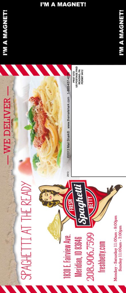 Fresh Betty Spaghetti Postcard Magnet