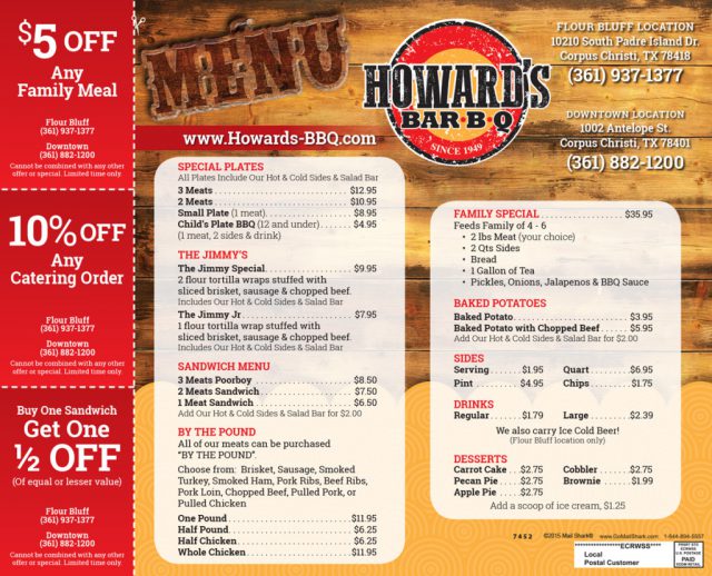 Howard's BBQ Postcard