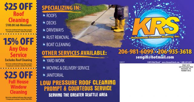 KRS Professional Pressure Washing Postcard