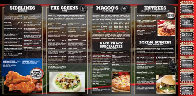 Magoo's Sports Bar & Grill Menu - Inside