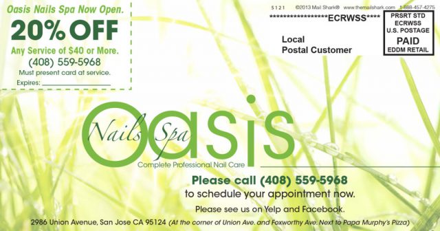 Oasis Nail Spa Postcard