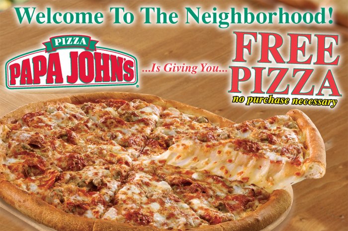 Papa Johns New Mover Postcard