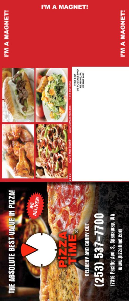 Pizza Time Postcard Magnet
