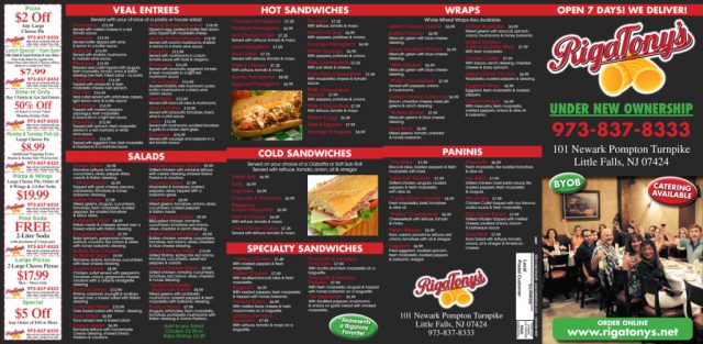 RigaTony's Menu - Outside