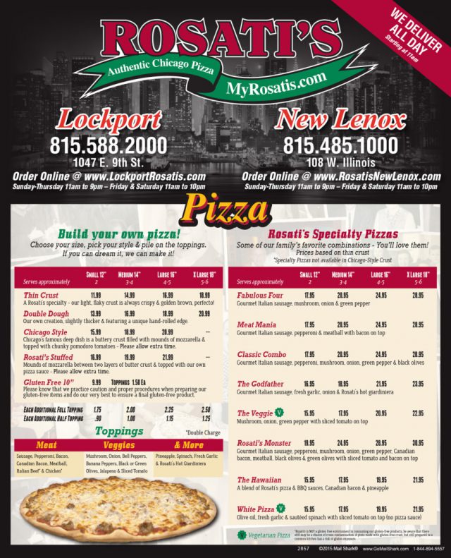 Rosati's Pizza Flyer