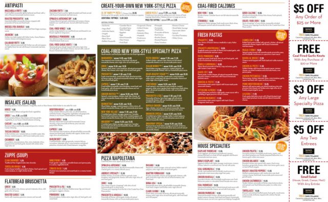 Russo's Italian Kitchen Menu - Inside