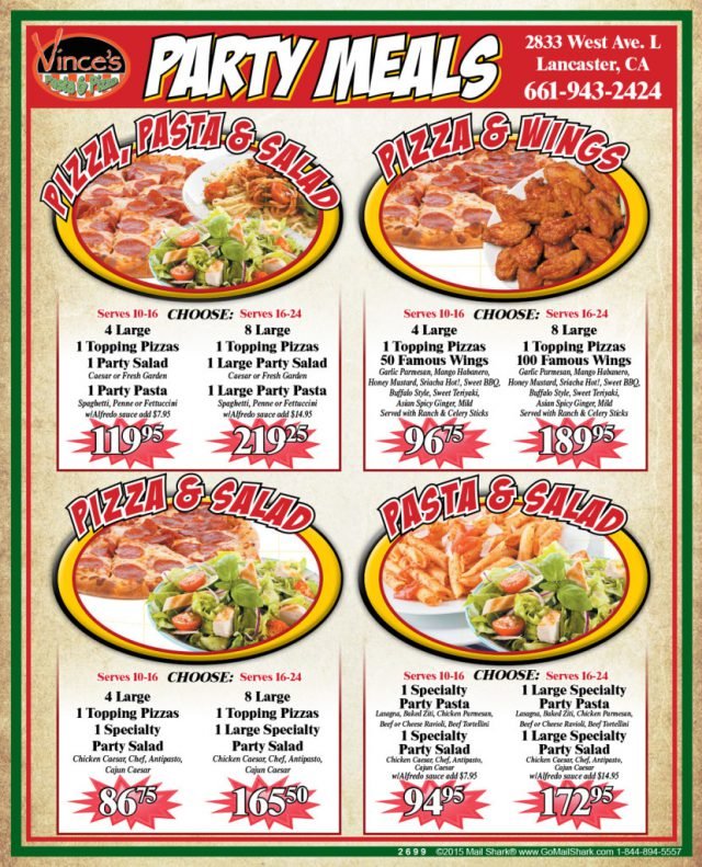 Vince's Pasta & Pizza Flyer