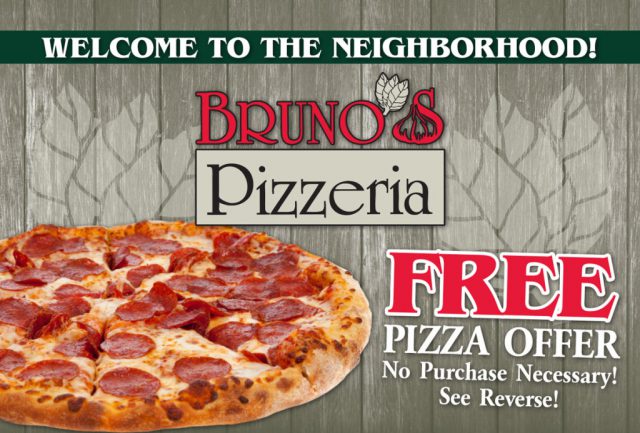 Bruno's Pizzeria New Mover Mailer