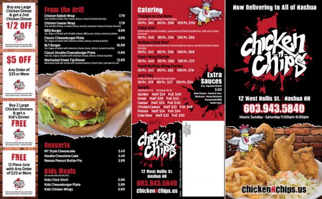 Chicken-n-Chips Menu - Outside