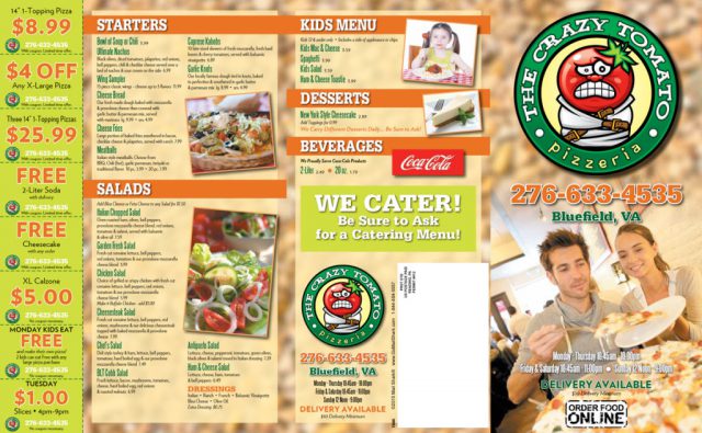 The Crazy Tomato Pizzeria Menu - Outside