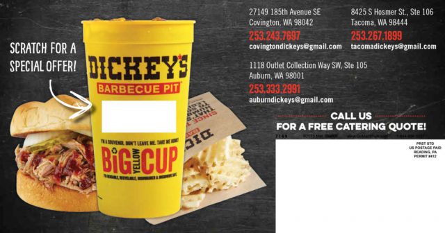 Dickey's Barbecue Pit Postcard Scratch-Off