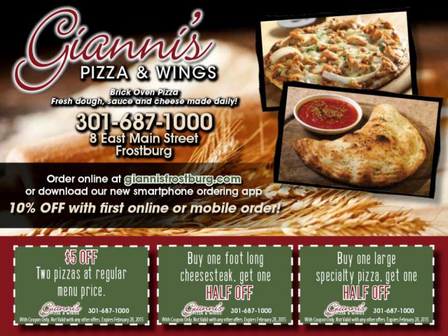 Gianni's Pizza & Wings Box Topper