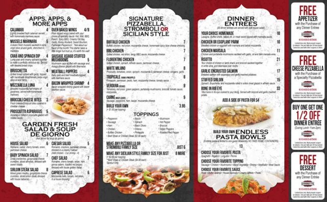 Giannotti's Italian Kitchen Menu - Inside