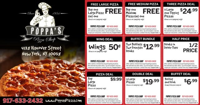 Poppa's Pizza Shop Peel-A-Box Postcard