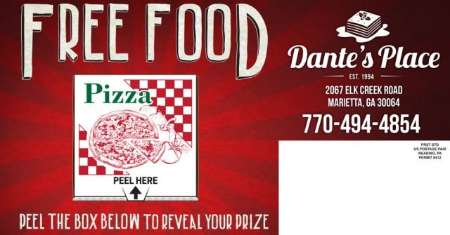 Dante's Place Peel-A-Box Postcard