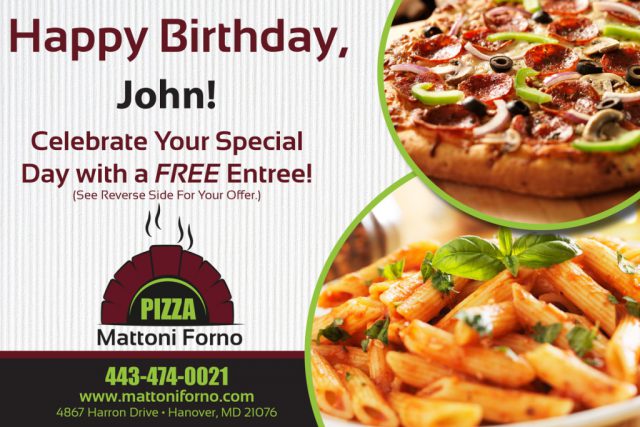 Mattoni Forno Birthday Mailer