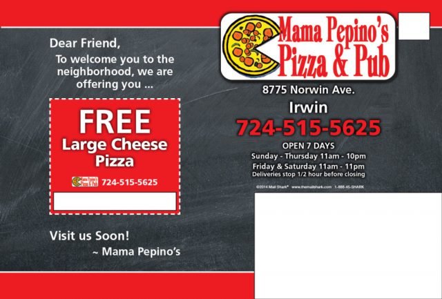 Mama Pepino's Pizza New Mover Mailer