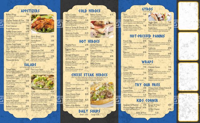 Olympik Guys Pizza & Gyro Grill Menu - Inside