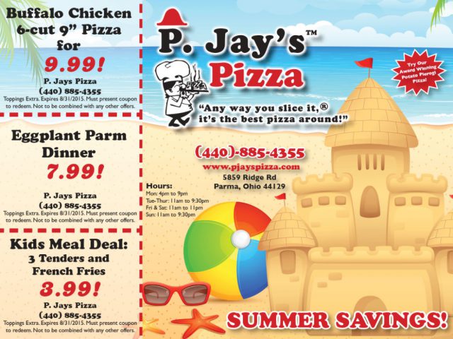 P. Jay's Pizza Box Topper (June-Aug)