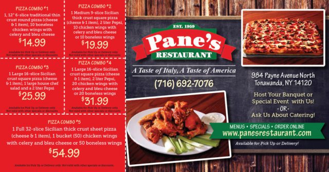 Pane's Restaurant Peel-A-Box Postcard