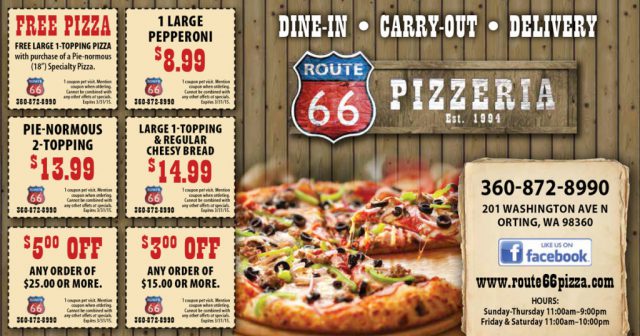 Route 66 Pizzeria Postcard Scratch-Off