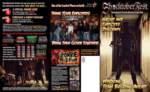 Shocktoberfest Haunted Scream Park Brochure