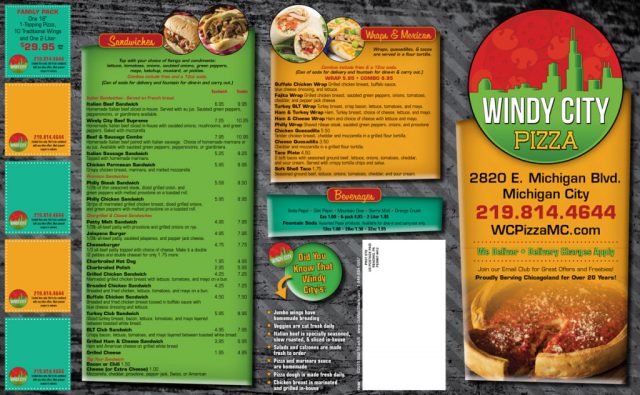 Windy City Pizza Menu - Outside