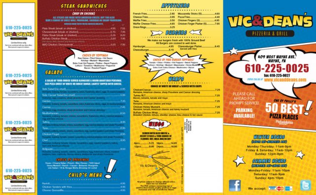 Vic & Dean's Pizzeria & Grill Menu - Outside