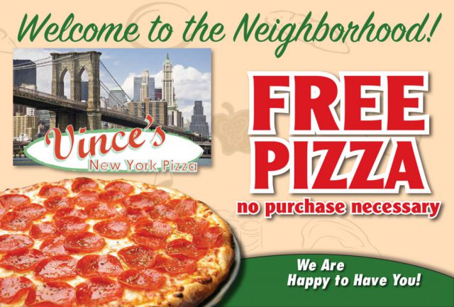 Vince's New York Pizza New Mover Mailer