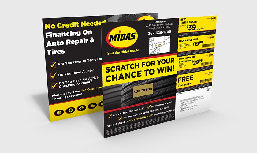 Automotive Industry Jumbo Scratch-Off Postcard