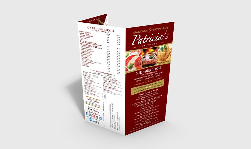 XL Direct Mail Menu
