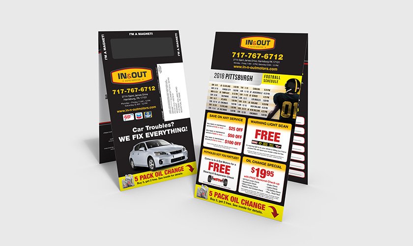 Automotive Folded Postcard Magnet