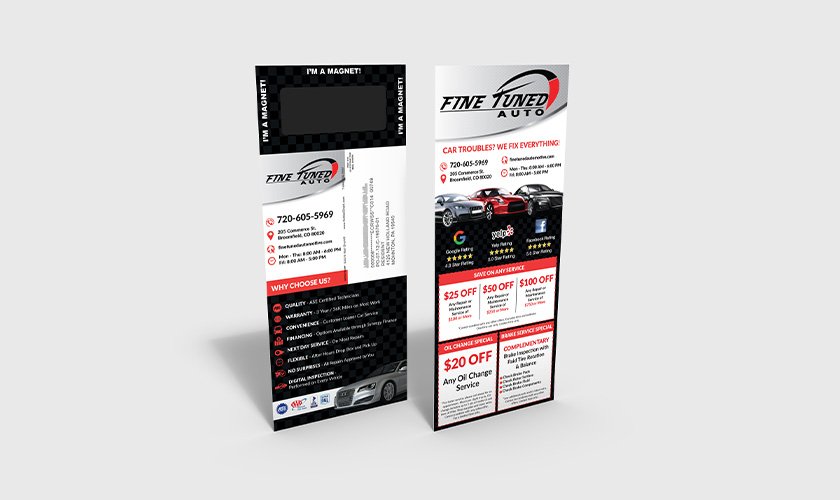 Automotive Postcard Magnet for Direct Mail