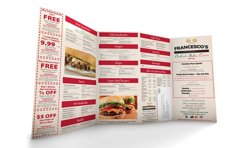 Extra Large (XL) Menu