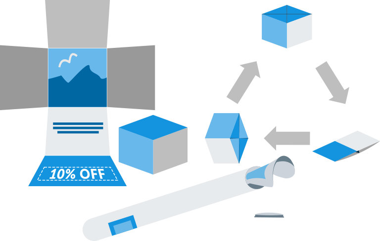 Parcels & Dimensional Mailers Illustration