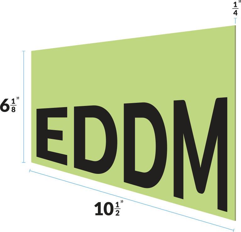 EDDM Size Spec Diagram