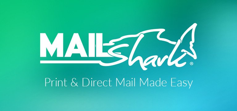 Mail Shark logo on gradient background