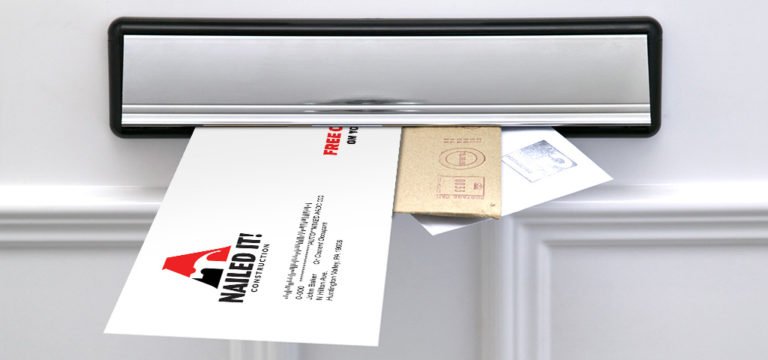 Mail Slot with Direct Mail Letters