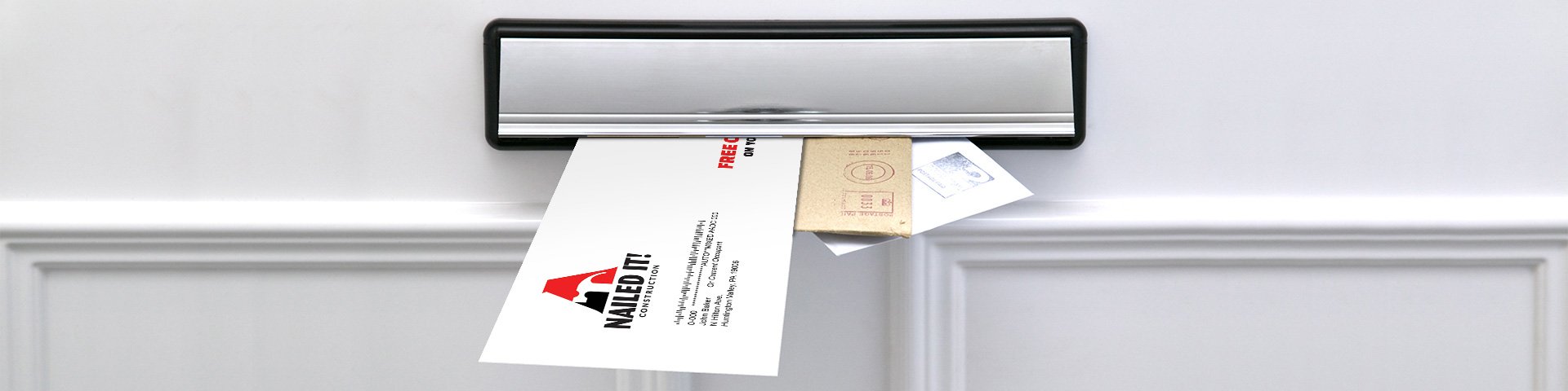 Mail Slot with Direct Mail Letters