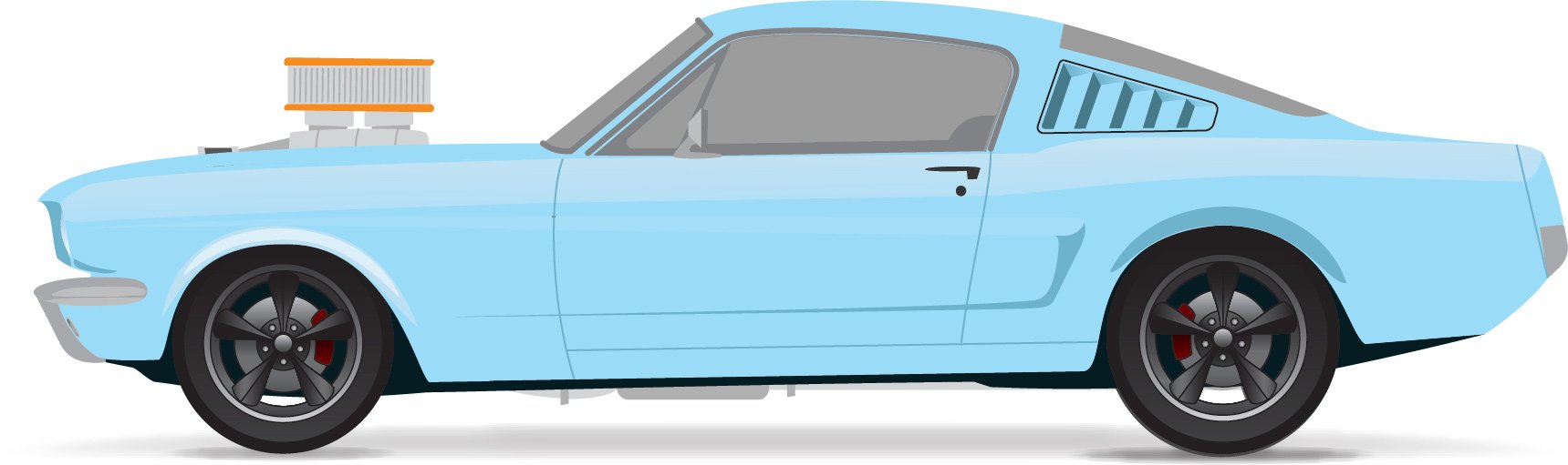 muscle car illustration