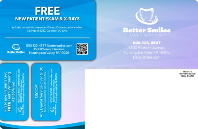 Medium Plastic Postcard - Dental (back)