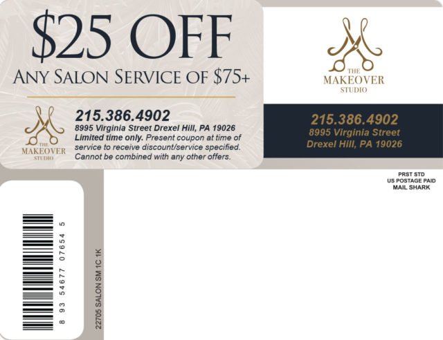 Small Plastic Postcard - Salon (Back)