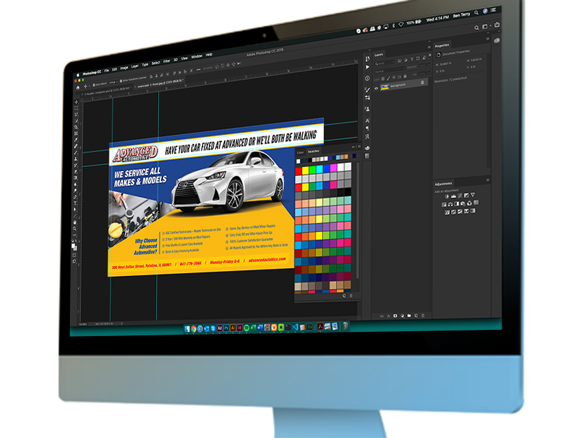 Auto Postcard Design