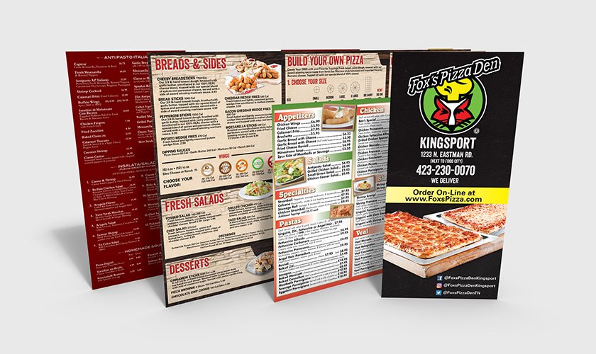Direct Mail Menus