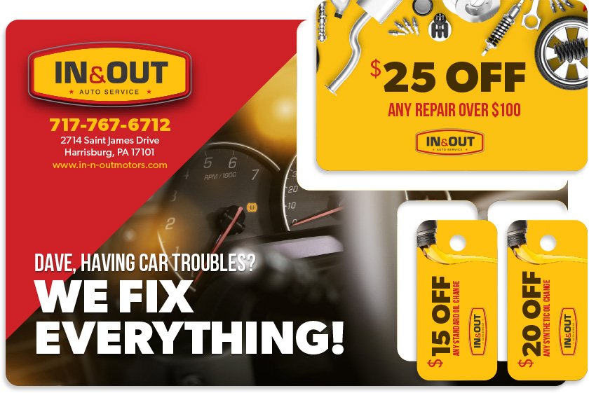 Plastic Direct Mail Postcard Example