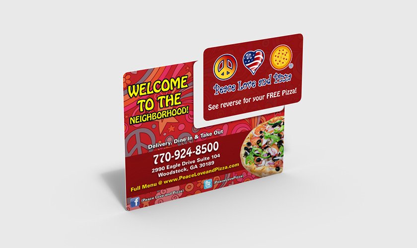 Pizza Restaurant Plastic New Mover Mailer